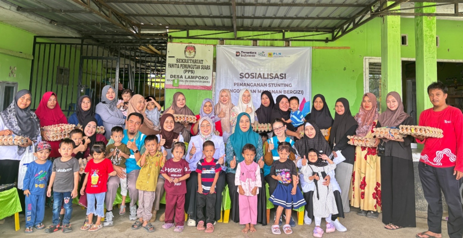 PLN Indonesia Power UBP Barru Gelar Sosialisasi Pencegahan Stunting di Desa Lampoko